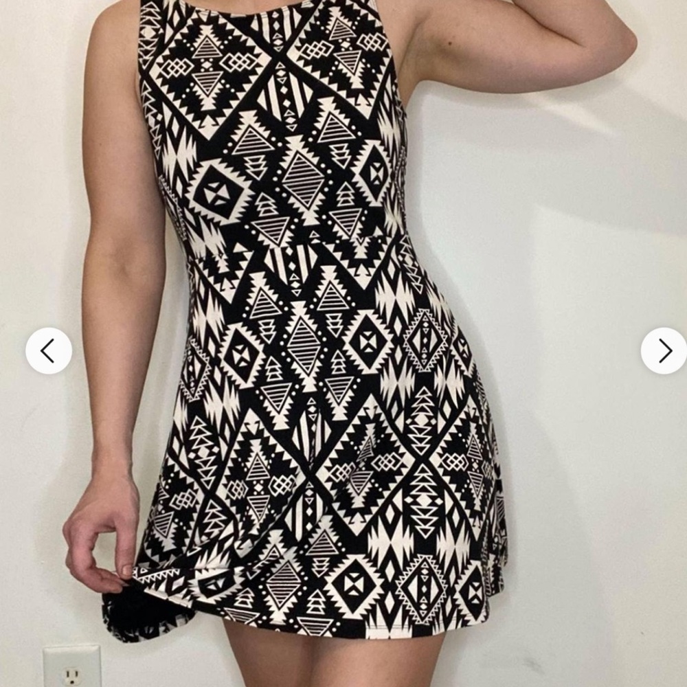(3/30) Pink dress black and white sexy dress